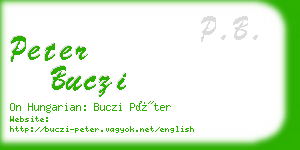 peter buczi business card